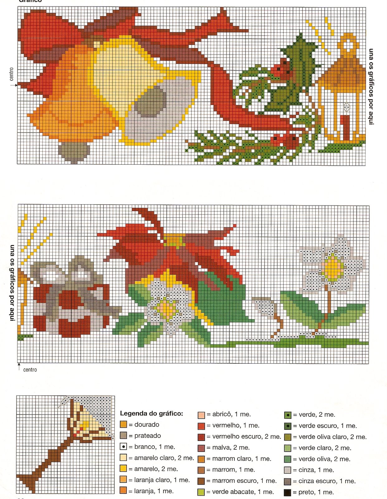 Gráficos De Ponto Cruz De Natal Para Imprimir Os Meus Trabalhos: Gráficos de ponto de cruz de Natal