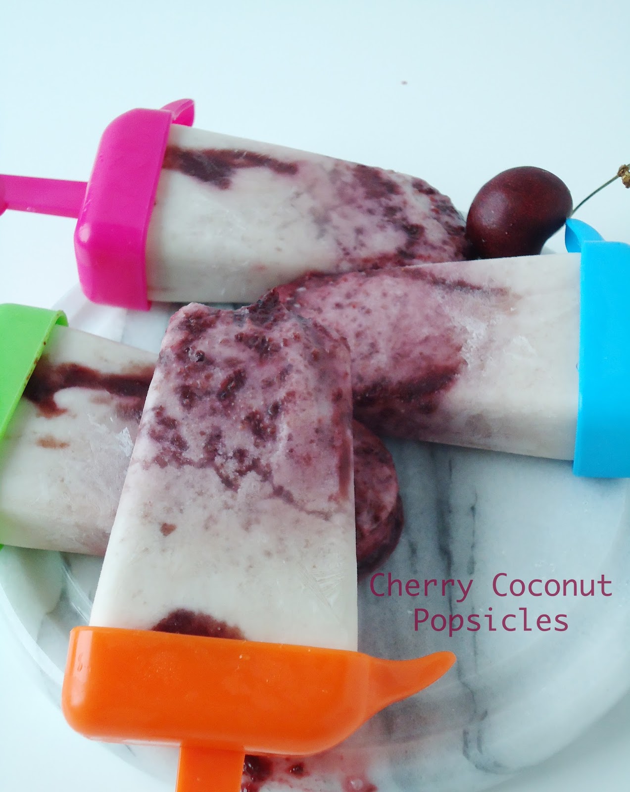 Cherry Coconut Popsicles|www.blahnikbaker.com