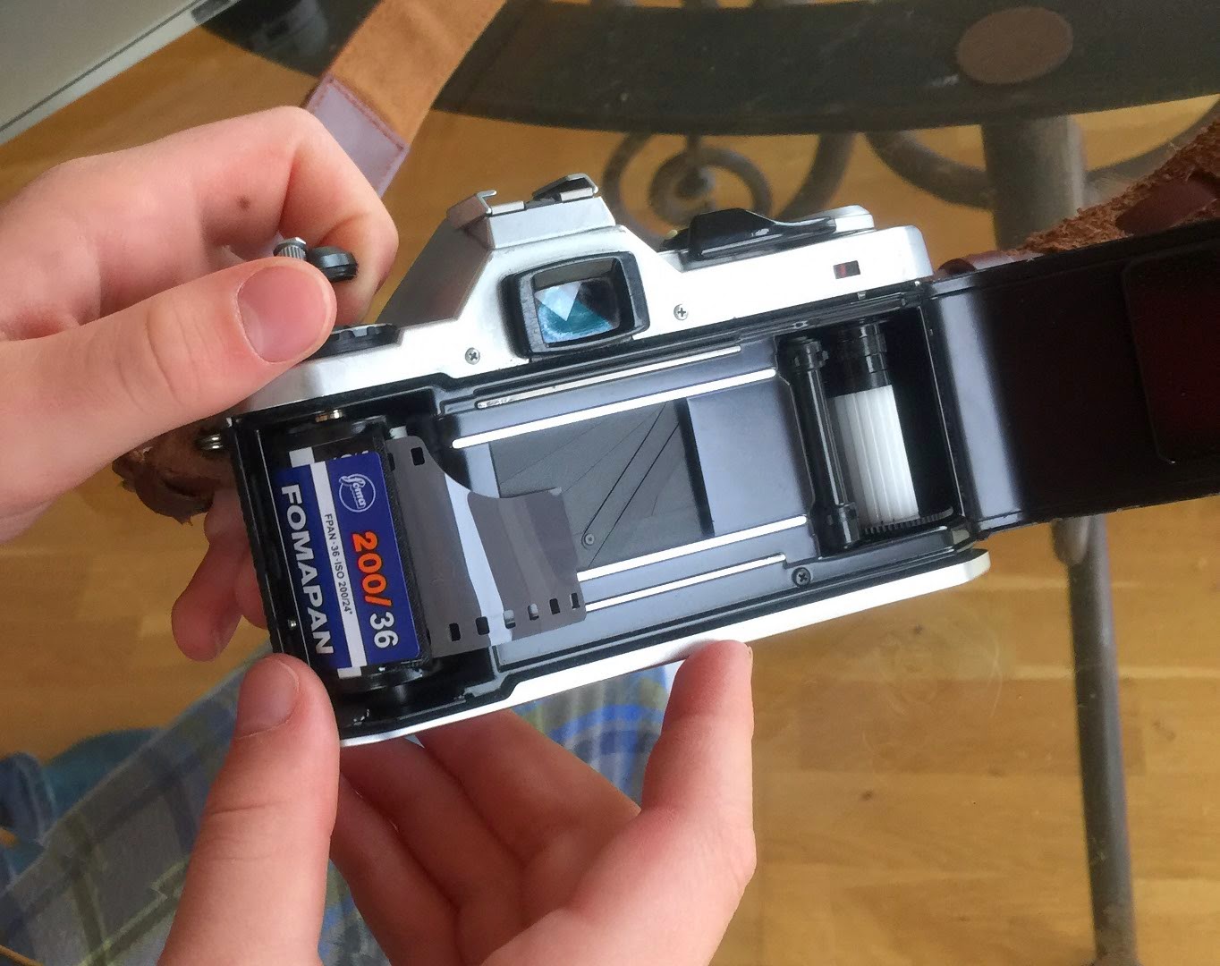 Photography: Loading film into the Pentax ME super 35mm film camera