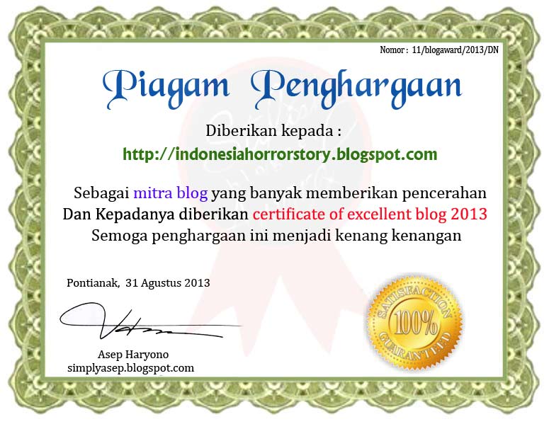 Contoh Piagam Penghargaan Dan Ucapan Terima Kasih