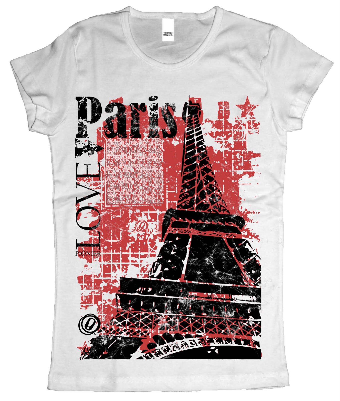 Graphic Design for t-shirts: Paris
