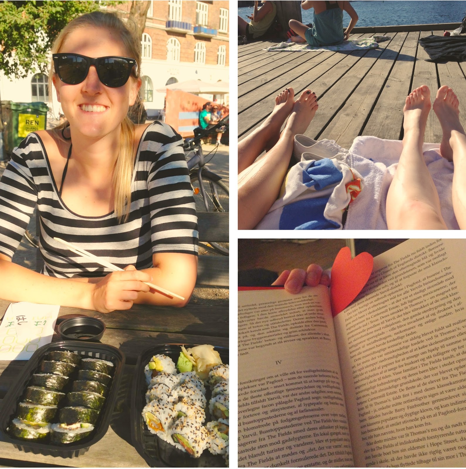 Sushi på Bryggen sushi, bryggen, islands brygge, hatoba, maki, ben, brun, bleg, hvid, den tomme plads, j. k. rowling, sommer, sol, badning, svømme,