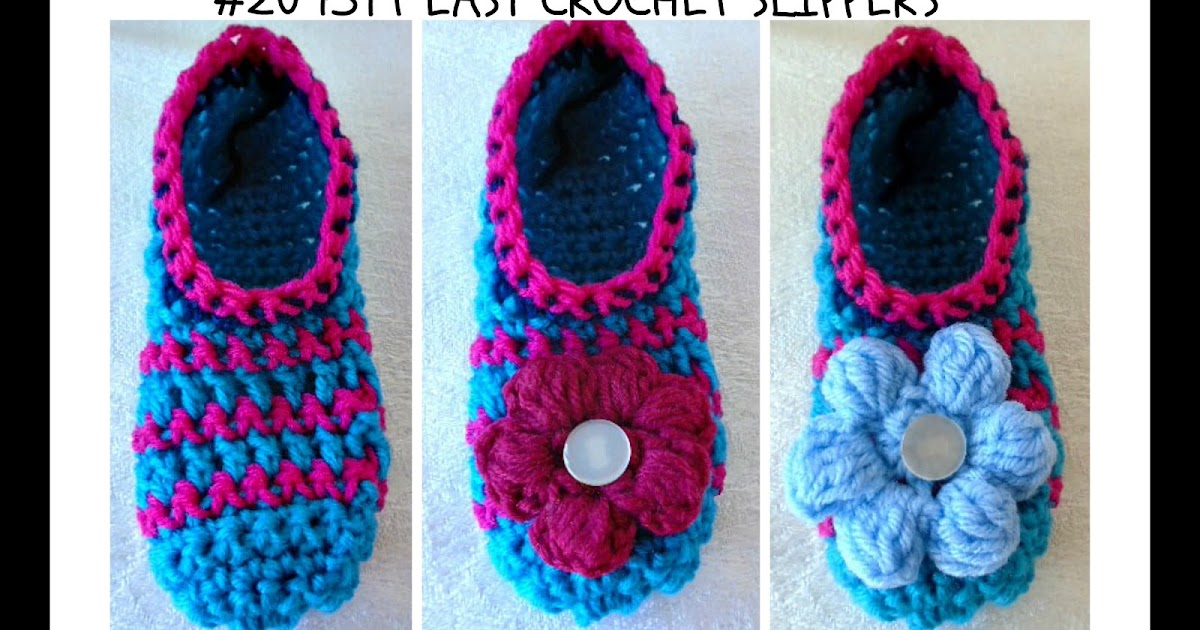 HECTANOOGA PATTERNS: FREE CROCHET PATTERN, #2043yt- Easy Crochet Slippers