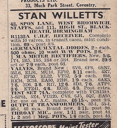 Another of Stans Willets adverts