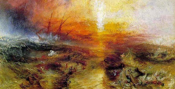 Turner: Typhoon Coming On The Slave Ship, 1840.