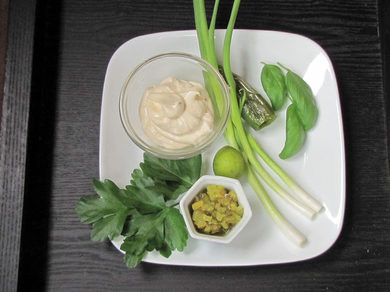 OnTheMoveIn the Galley Crab Cakes with Green Chile Tartar Sauce