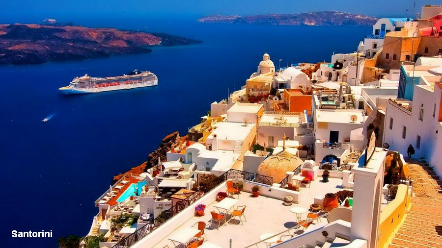 Santorini - The Top Ten Most Romantic Honeymoon Destinations in Hellas (Greece) and in Hellenic (Greek) Islands