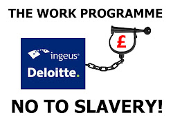 Ingeus Deloitte Work Programme ball and chain protest