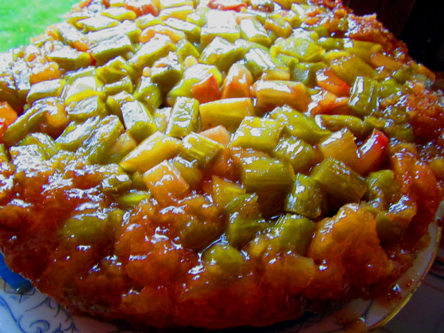 Rhubarb upside down cake by Laka kuharica: Cool completely before serving.