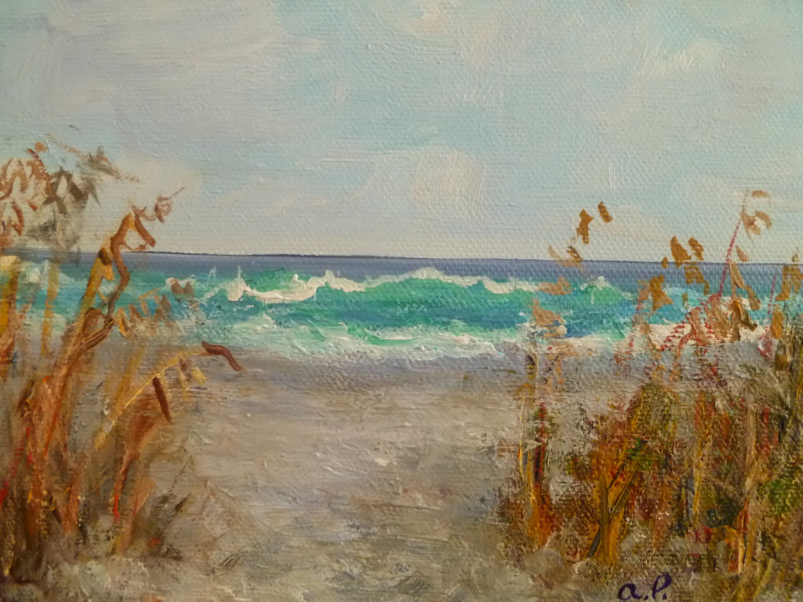 Sea Oats Beach Paintings Amber Palomares Fine Art