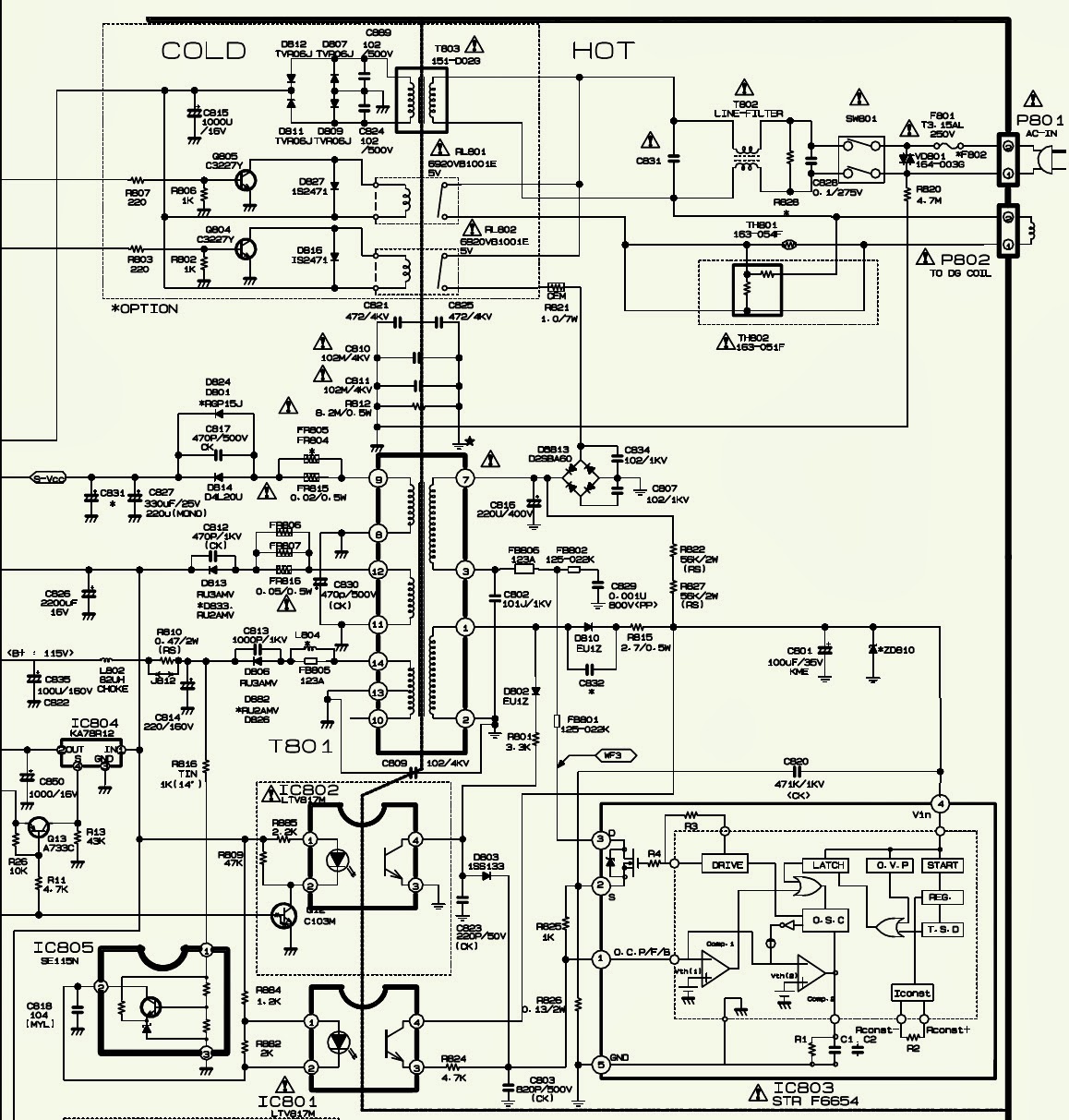 Electro help: LG RP-21FD10 RN-21FD10T - POWER SUPPLY - VIDEO OUTPUT