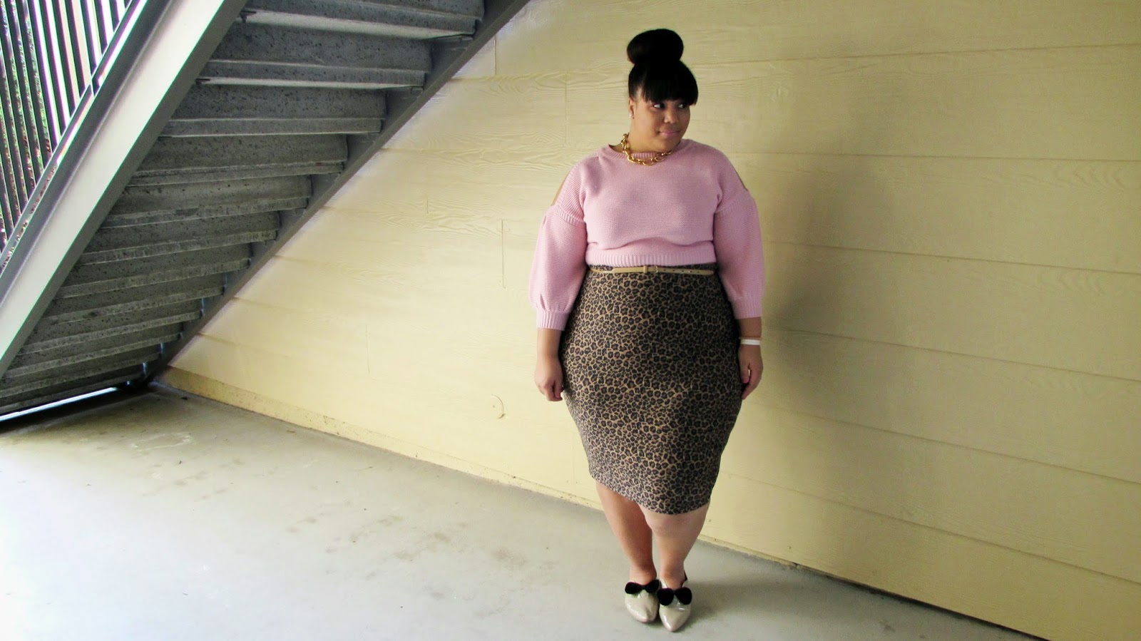 SheInside, Plus size pink crop top, pink cropped sweater