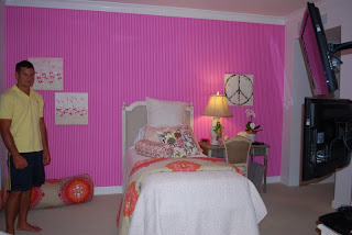 Orange and Pink Theme Twins Room at Luxury Destin Florida Penthouse Condo