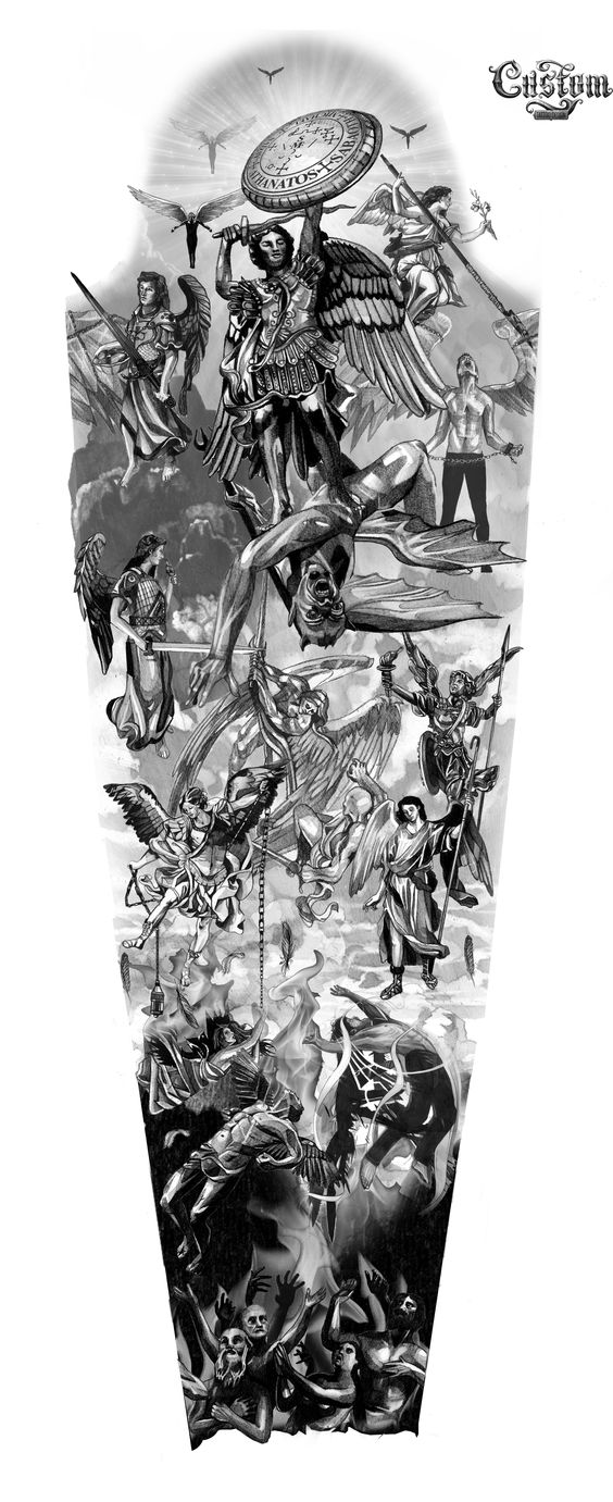 dca46650ffc1bc84c0680f05e77afbad.jpg (564×1381) | Mangas tatuajes