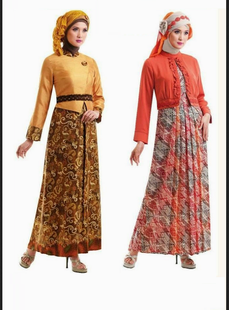 Dress batik muslim untuk pesta Dress batik muslim untuk pesta