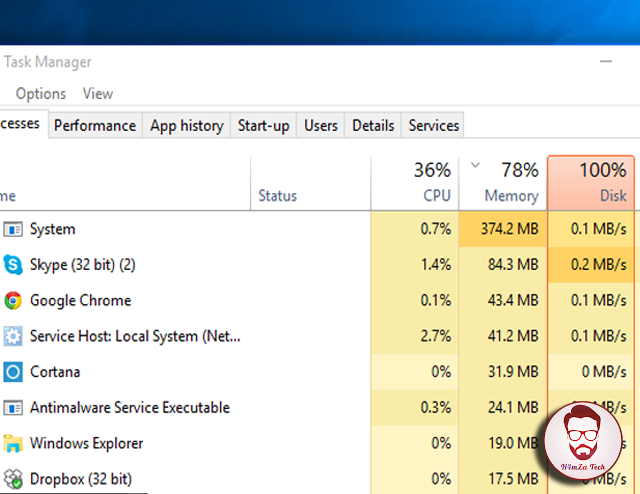 سلسلة حلول 1 حل مشكلة إستهلاك القرص الصلب بنسبة 100 في ويندوز 10 حمزه ت ك