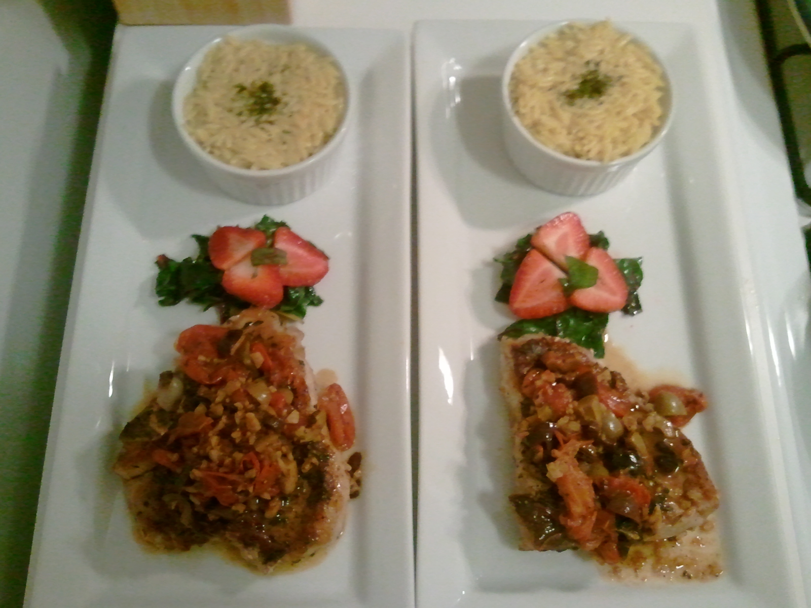 K I T C H E N 4 0 1 72 Veal Chops / TomatoOlive Jus / Rainbow Chard