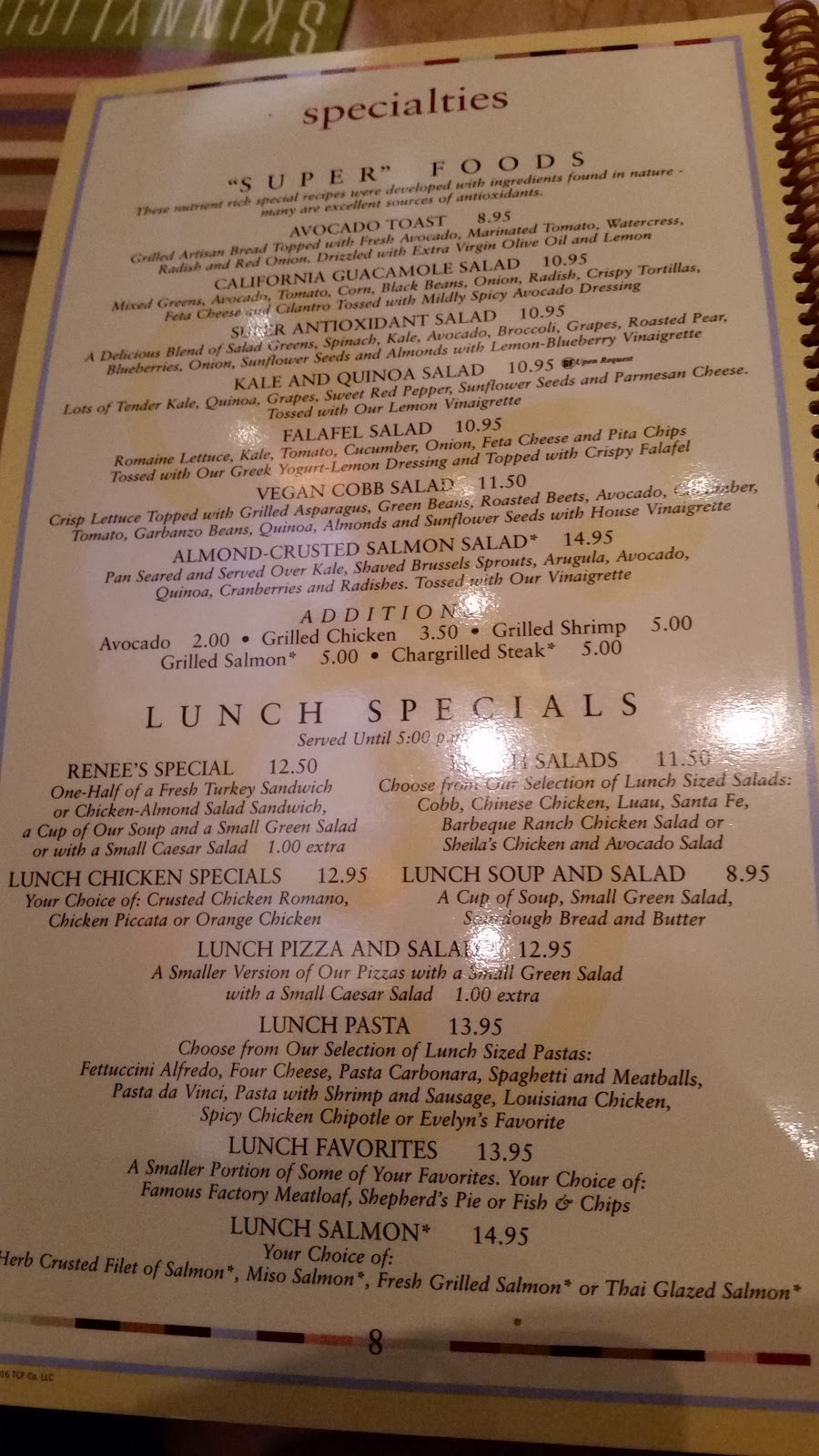 Peachgirl's food diary The Cheesecake Factory Fort Lauderdale