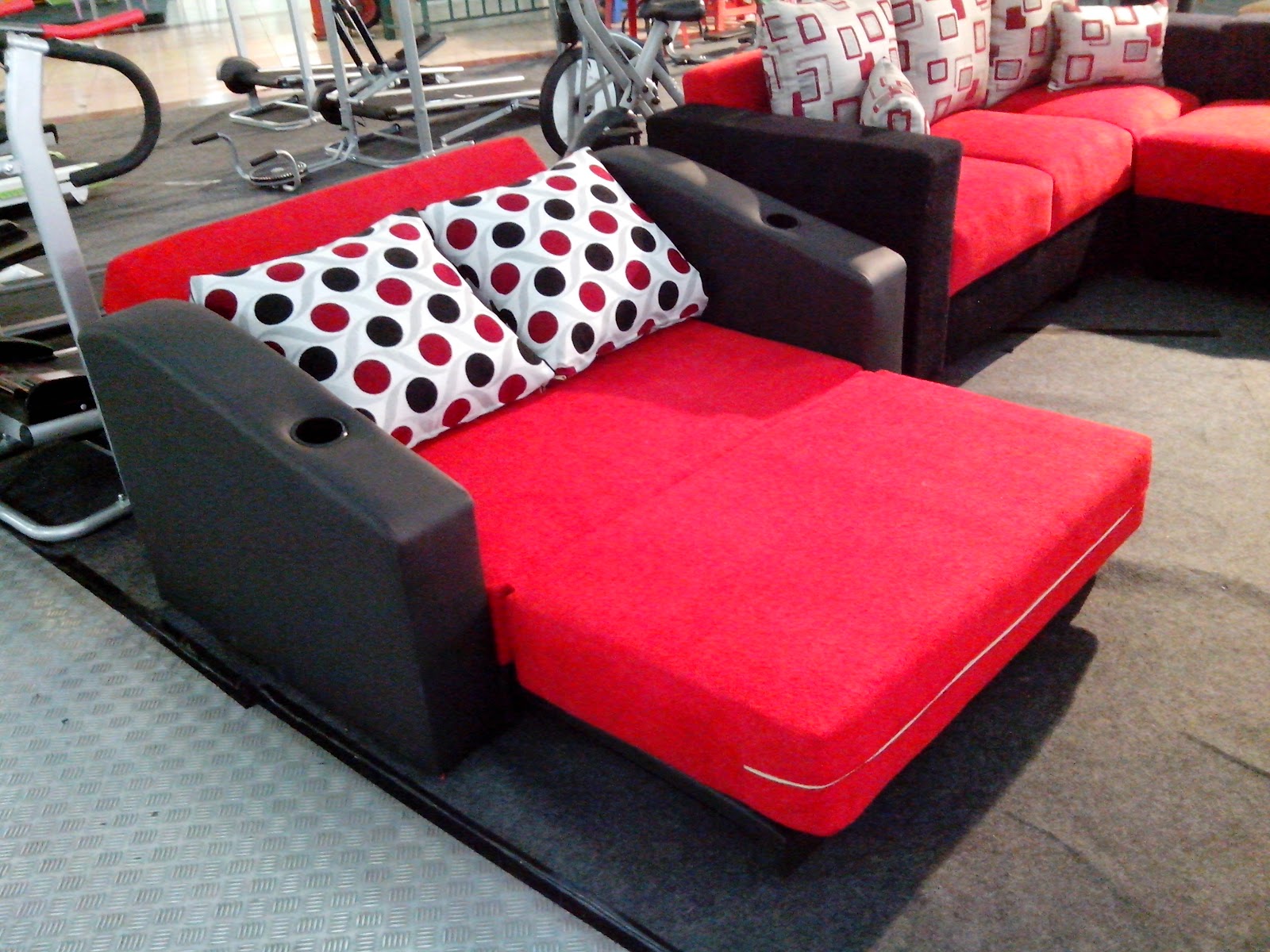 SOFA BED 2 DUDUKAN MINIMALIS TANGAN BECAK FURNITURE MINIMALIS MURAH
