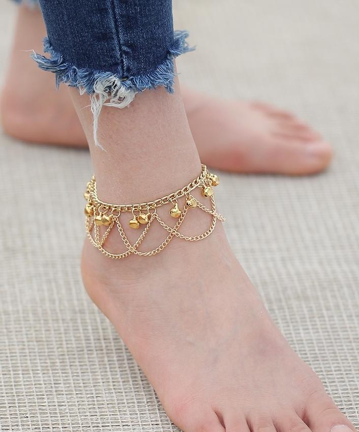 Anklet Pazeb Jewellery Gold Chain Ghunro Waali.