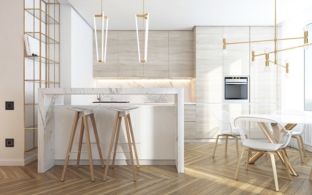 light-and-white-Scandinavian-marble-kitchen