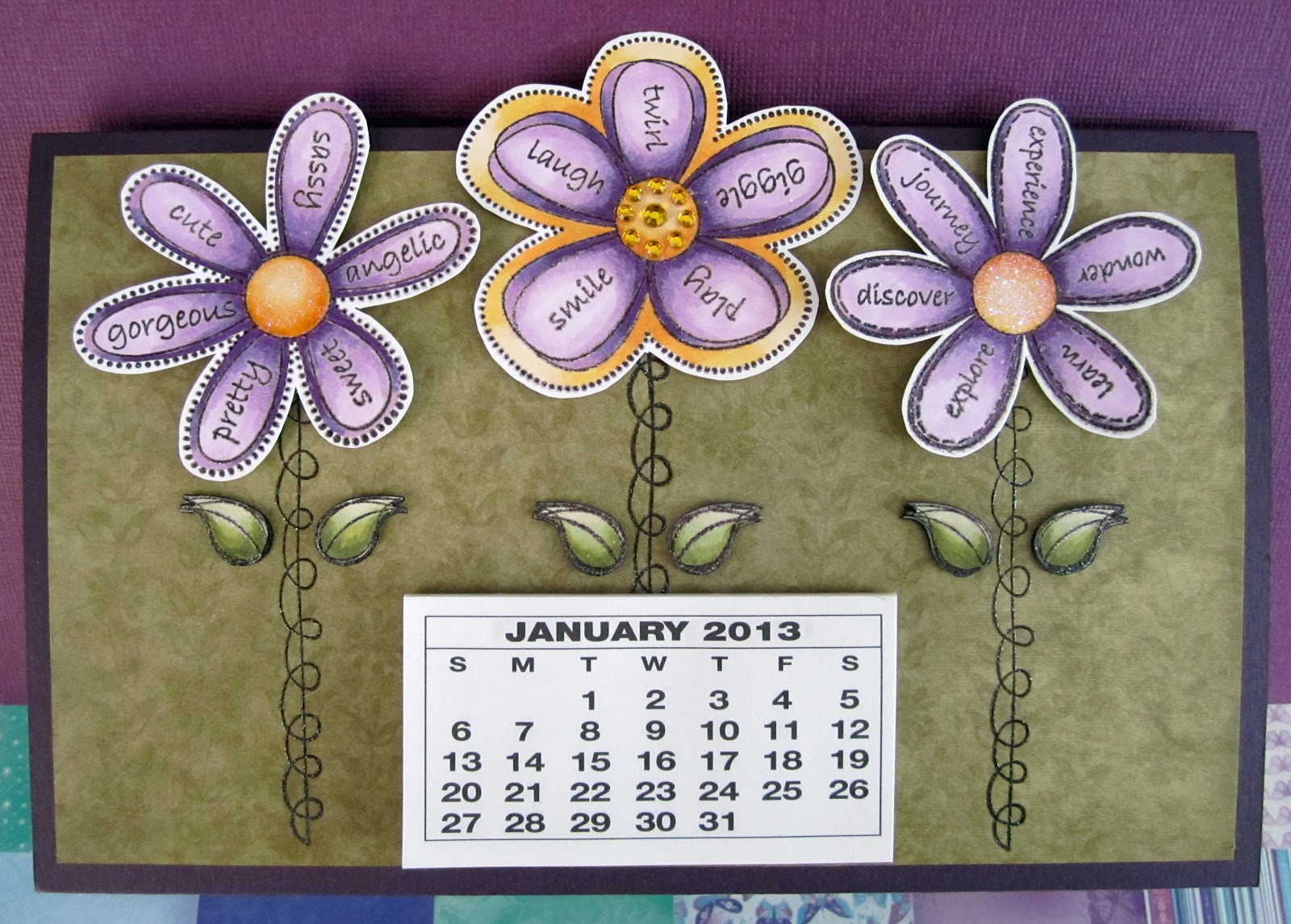 HAND MADE CARDS........ Ideas and Inspiration STANDUP CALENDARS