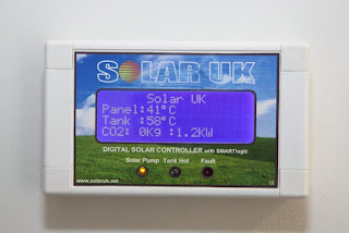 Solar thermal panels temperature output reading