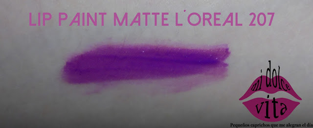 LIP PAINT MATTE LOREAL 207 SWATCHES