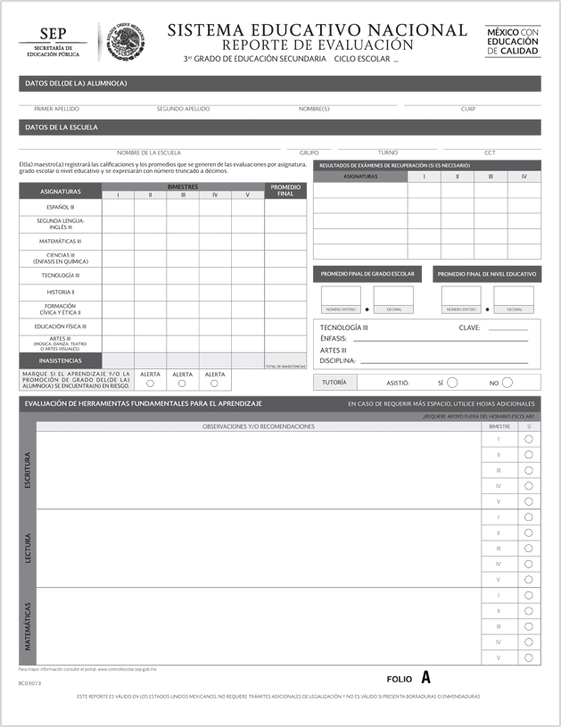Cómo obtener boletas de calificaciones de secundaria en línea