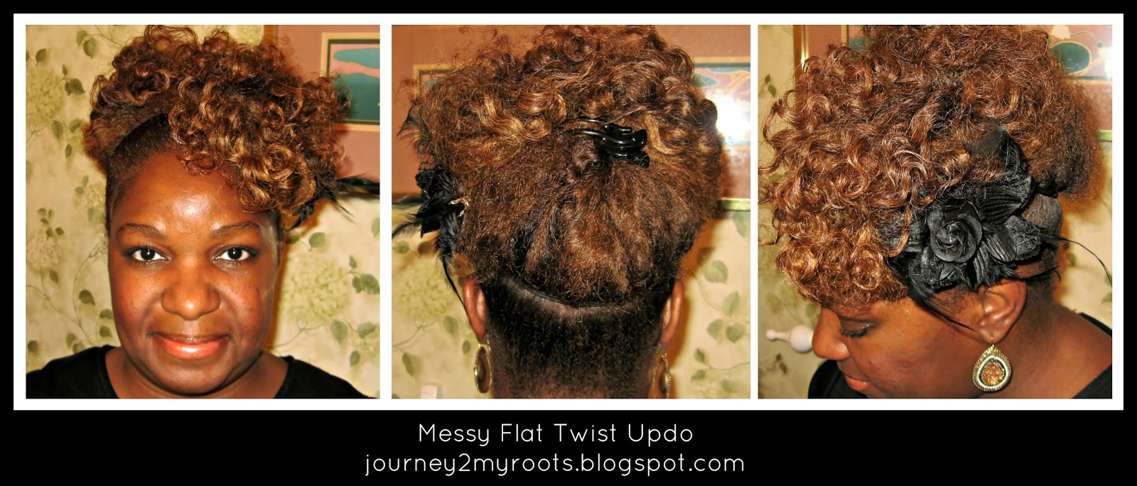 Journey To My Roots Messy Flat Twist Out Updo