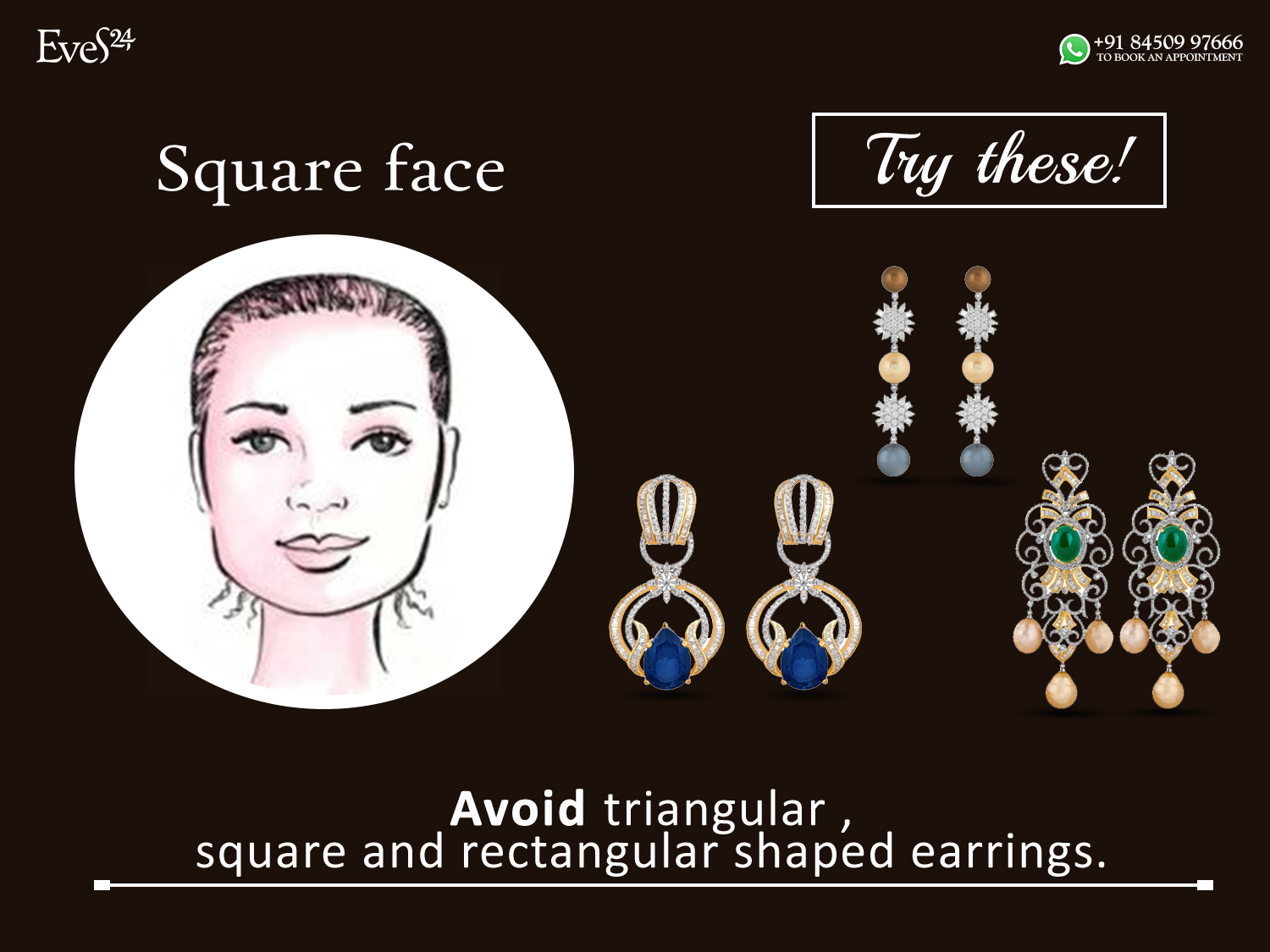 How To Choose The Best Earrings For Your Face Shape - Basket of Blue | Face  shapes, Heart face shape, Diamond face shape