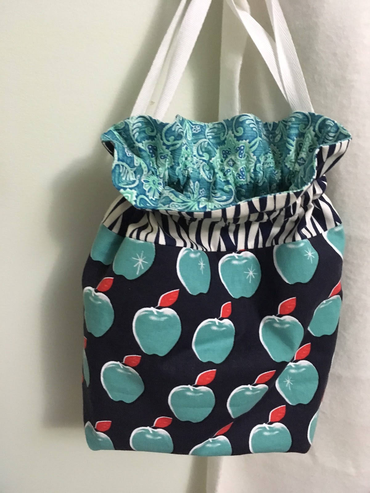 Calgary Modern Quilt Guild December Swap Lined Drawstring Bag