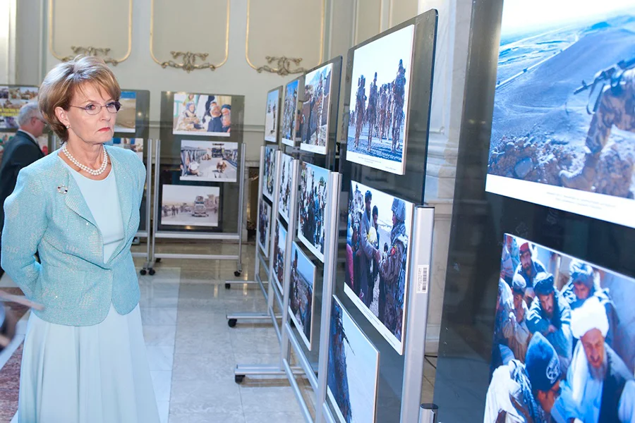 took part in the foyer of the Senate plenary, the exhibition is dedicated to the celebration of the 70th anniversary of the liberation struggles of the national territory