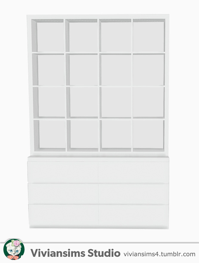 Sims 4 CC's The Best Nordic Style bookshelf and books by Viviansims