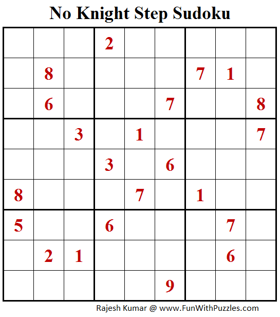 No Knight Step Sudoku (Daily Sudoku League 153)