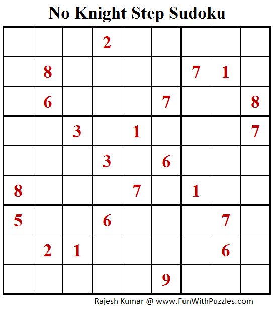 No Knight Step Sudoku (Daily Sudoku League #153)