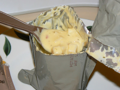 MRE Menu 16, potato cheddar soup texture