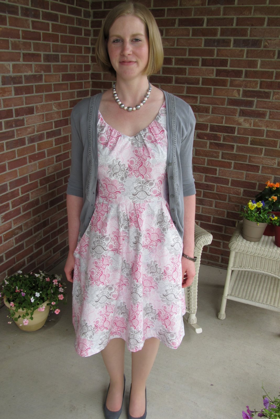 Jengerbread Creations Pink and Gray Dress