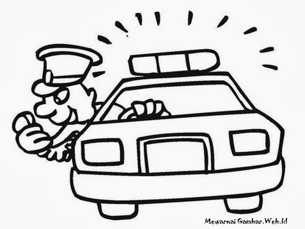 Mewarnai Gambar Mobil Polisi | Mewarnai Gambar