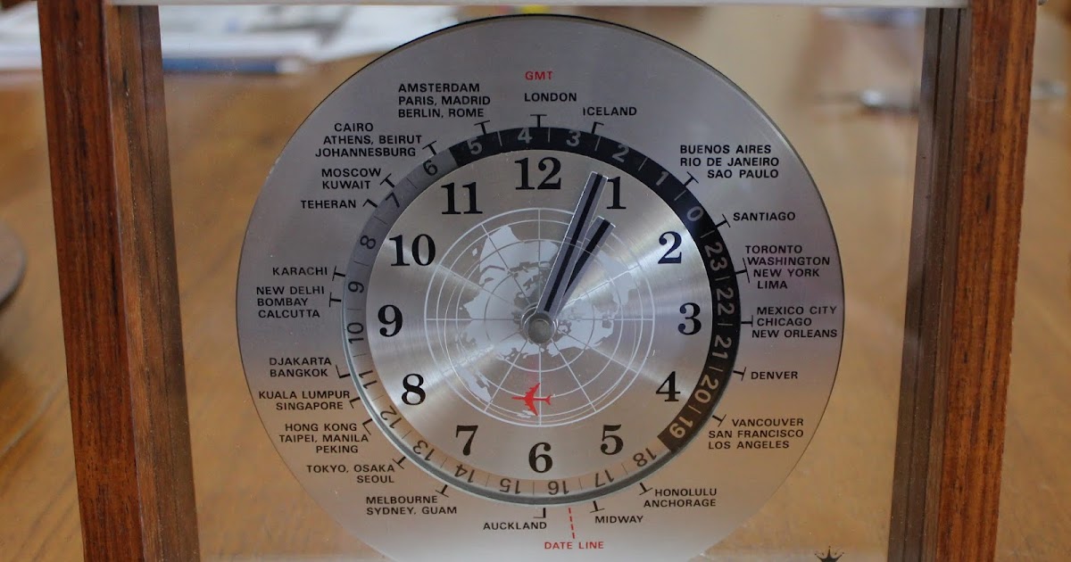 Lord King World Time Jet aircraft balancewheel battery clock Japan c1970