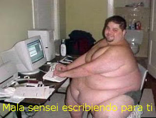 gordo en computadora - mala sensei