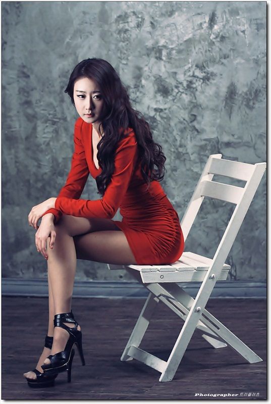 Park Hyun Sun 박현선 Sexy Tight Red Dress I Am An Asian Girl