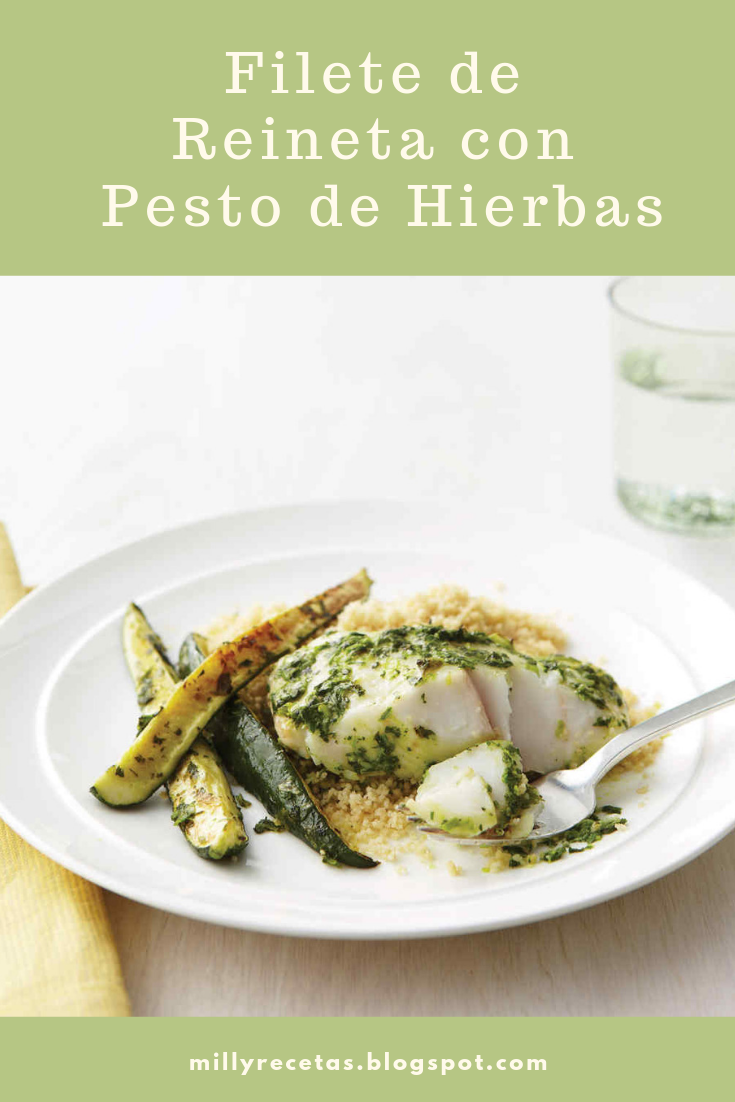 Filete de Reineta con Pesto de Hierbas