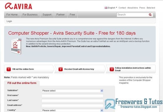 Offre promotionnelle : Avira Premium Security Suite 10 gratuit 6 mois !