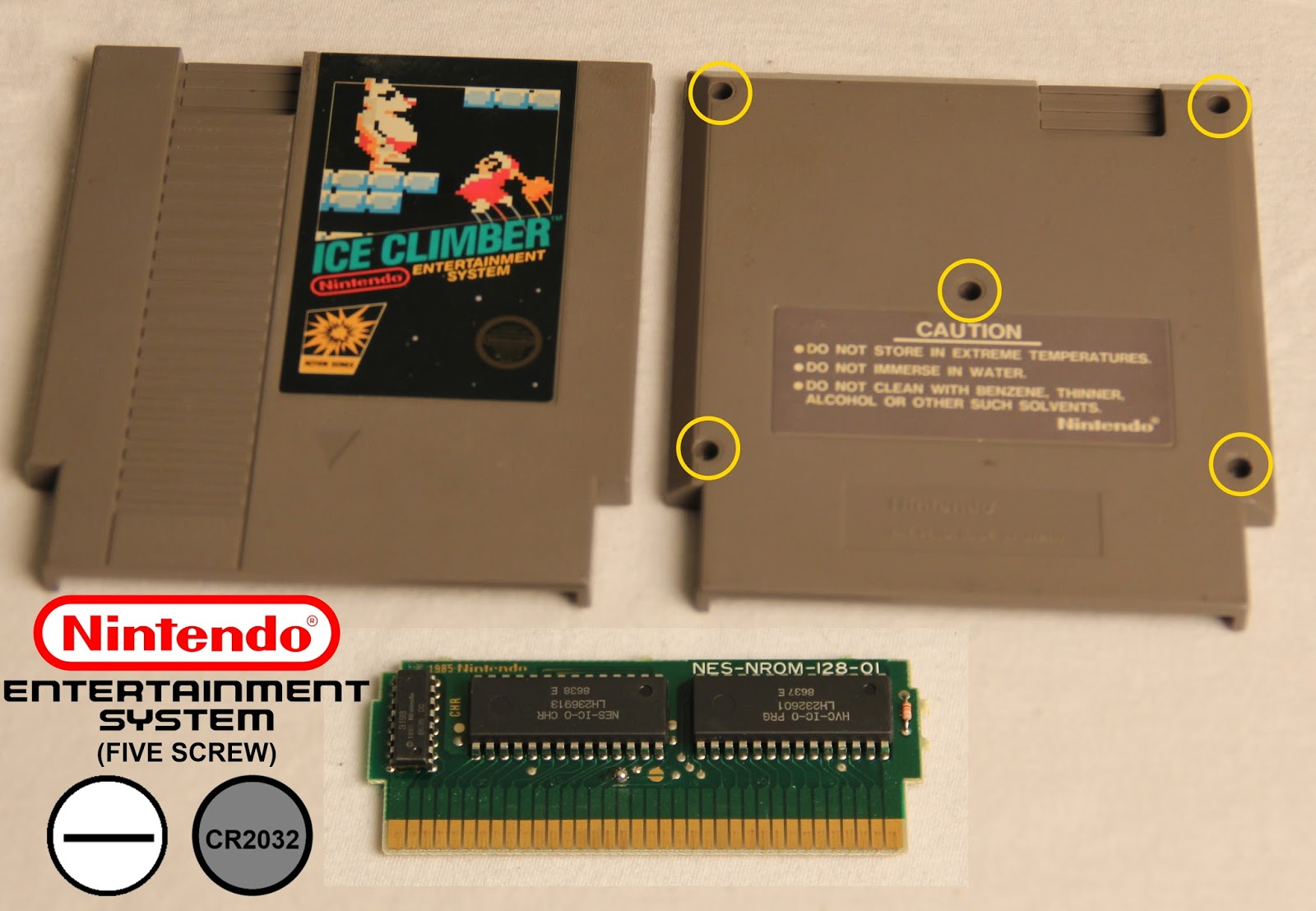 Guide to All Game Cartridge Screwdriver Bits, Batteries, and Circuit Boards