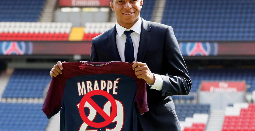 mbappe kit number