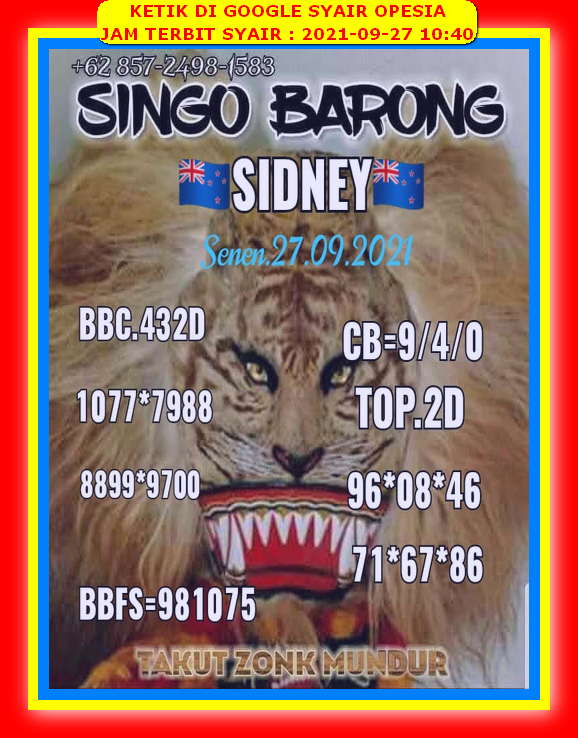 PREDIKSI SYDNEY COJEEL