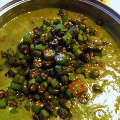 SaviRuchi Bendekai Gojju South Indian Bhindi Curry Indian Okra