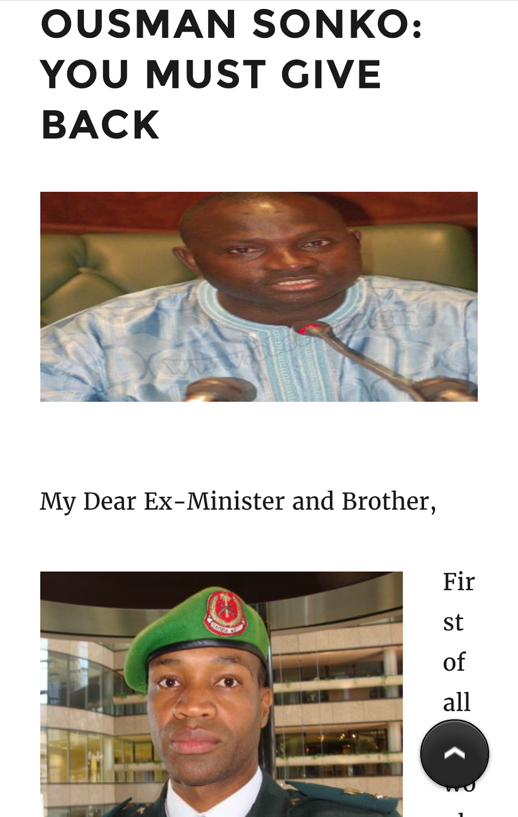 The Pata Pj Vault Gambia Lamin Gano Stop It You Can T Glorify Ousman Sonko