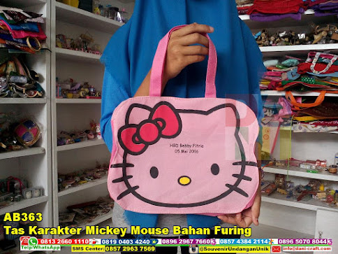 jual Tas Karakter Mickey Mouse Bahan Furing